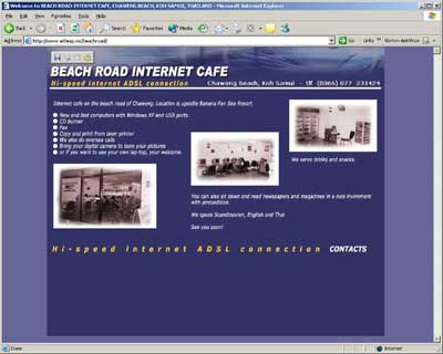 Gå til Beachroad Internet Cafe på Koh Samui, Thailand